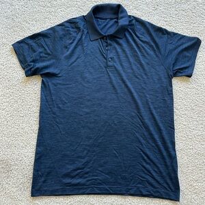 Lululemon Men's Metal Vent Tech Polo Shirt Performance Stretch True Navy Sz XL